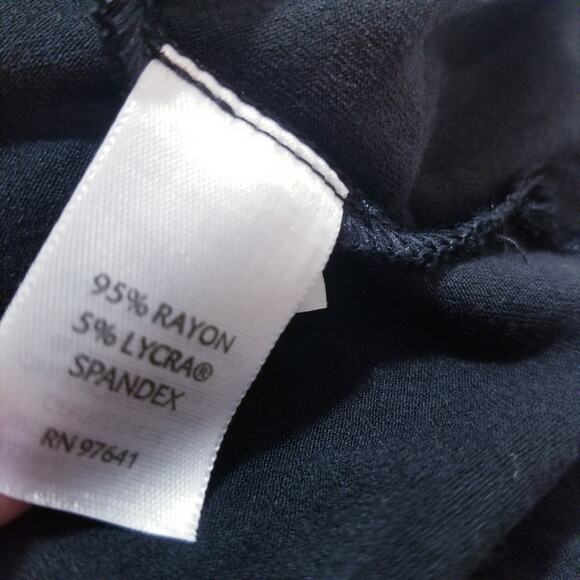 J. Jill Wearever Collection Black Jersey Shift Dress Boatneck Lagenlook - Picture 9 of 10